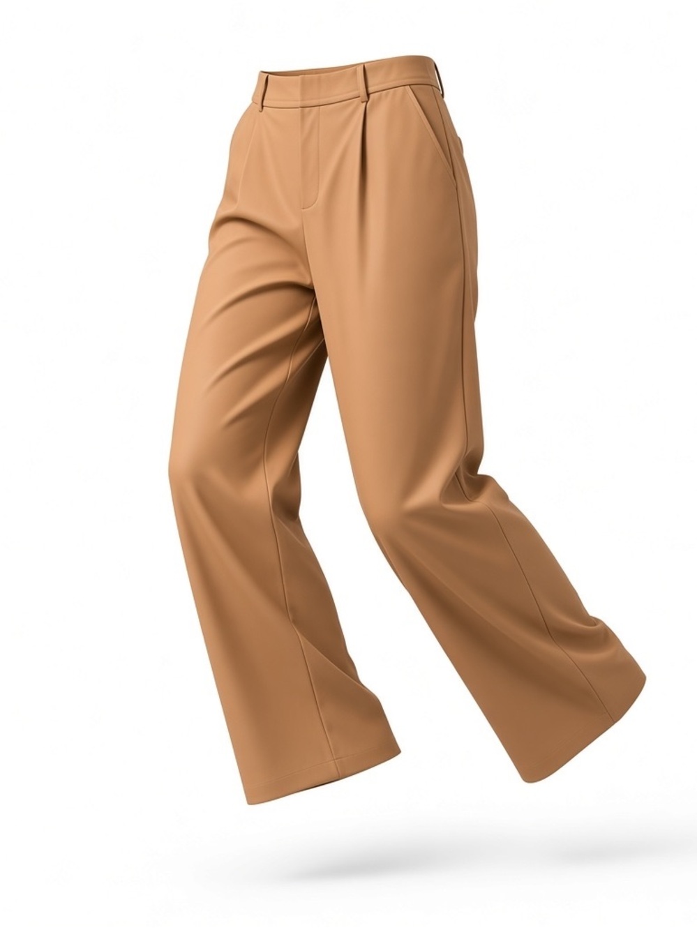 Halara High Waisted Wide Leg Flare Work Pants Camel Large NWT